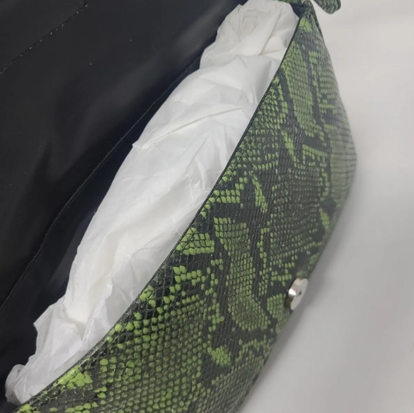 New Vintage Holt Renfrew Made in Canada Purse Leather Animal Print, Green Black - Picture 12 of 12